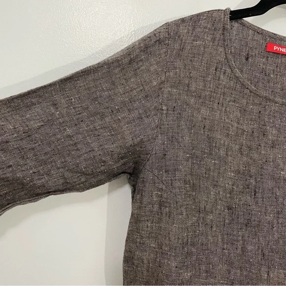 Pyne & Smith Flax Linen Textured Gray Dress Size S - Picture 7 of 14